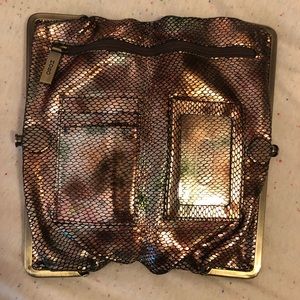 Iridescent snakeskin HOBO clutch! Gently worn.